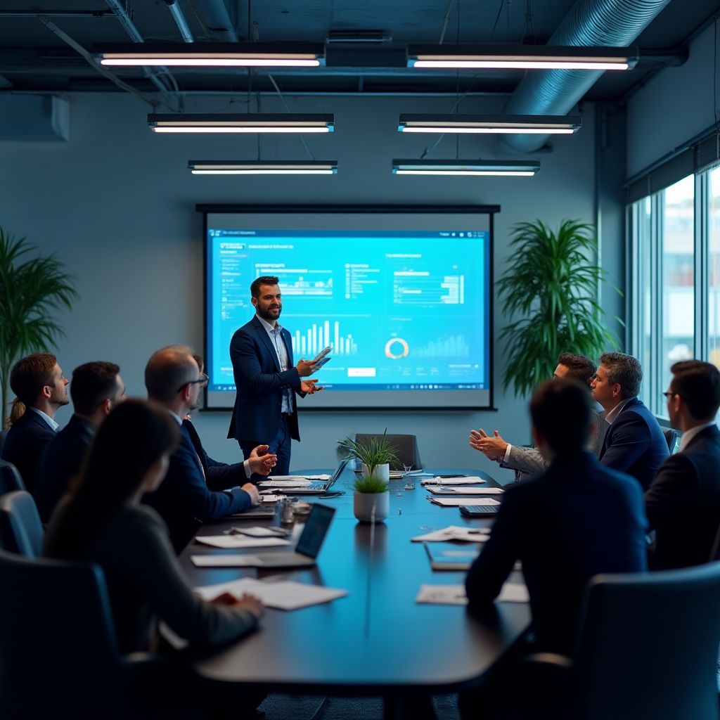 Presentación de resultados a cliente industrial